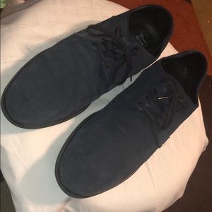 JD Fisk men’s Oxford lace-up dark blue suede sz10